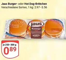 Globus Jaus Burger- oder Hot Dog-Brötchen Angebot
