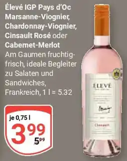 Globus Élevé IGP Pays d'Oc Marsanne-Viognier, Chardonnay-Viognier, Cinsault Rosé oder Cabernet-Merlot Angebot