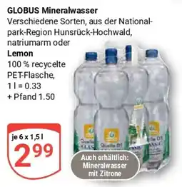 Globus GLOBUS Mineralwasser Angebot
