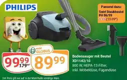 Globus PHILIPS Bodensauger mit Beutel XD1142/10 Angebot
