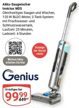 Globus Genius Akku-Saugwischer Invictus WD5 Angebot