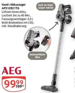 Globus AEG Hand-/Akkusauger AP31CB21TG Angebot