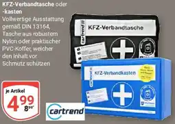 Globus Cartrend KFZ-Verbandtasche oder -kasten Angebot
