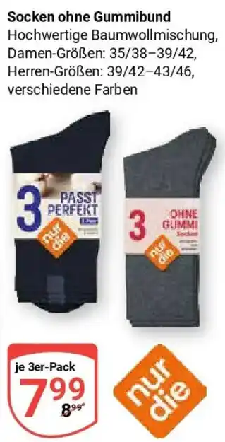 Globus nur die Socken ohne Gummibund Angebot