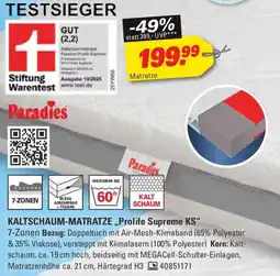 Höffner Paradies KALTSCHAUM-MATRATZE ,,Prolife Supreme KS" Angebot