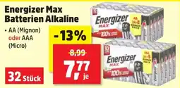 Thomas Philipps Energizer Max Batterien Alkaline Angebot