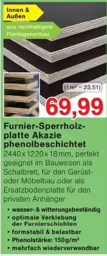 Wiglo Wunderland Furnier-Sperrholzplatte Akazie phenolbeschichtet Angebot