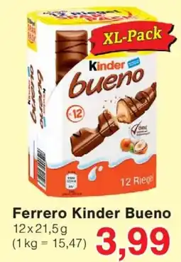 Wiglo Wunderland Ferrero Kinder Bueno Angebot