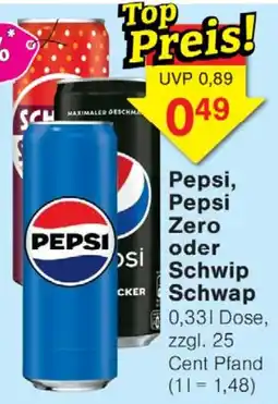 Wiglo Wunderland Pepsi, Pepsi Zero oder Schwip Schwap Angebot