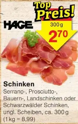 Wiglo Wunderland HAGE Schinken Angebot