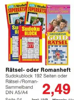 Wiglo Wunderland Rätsel- oder Romanheft Angebot