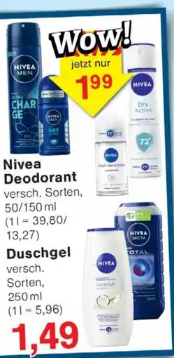 Wiglo Wunderland Nivea Deodorant Angebot