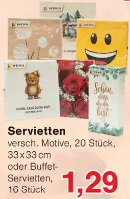 Wiglo Wunderland MEKU Servietten Angebot