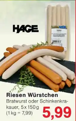 Wiglo Wunderland HAGE Riesen Würstchen Angebot
