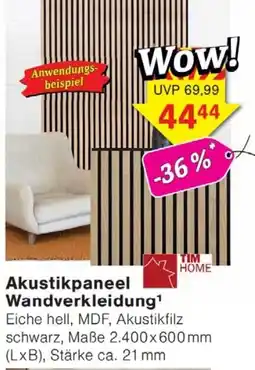 Wiglo Wunderland Akustikpaneel Wandverkleidung TIM HOME Angebot