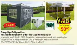 Wiglo Wunderland Easy-Up-Falt pavillon mit Seitenwänden oder Netzseitenwänden Angebot