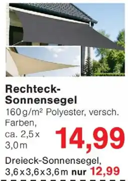Wiglo Wunderland Rechteck-Sonnensegel Angebot