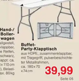 Wiglo Wunderland Buffet-Party-Klapptisch Angebot