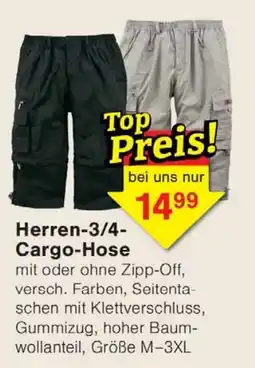 Wiglo Wunderland Herren-3/4-Cargo-Hose Angebot