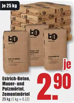 B1 Discount Baumarkt b1 Estrich-Beton, Mauer- und Putzmörtel, Zementmörtel Angebot