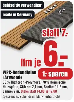 B1 Discount Baumarkt WPC-Bodendielen »Artwood« Angebot