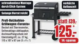 B1 Discount Baumarkt Profi-Holzkohlen-Grillwagen "Toronto" Angebot