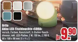 B1 Discount Baumarkt Brilo Akku-LED-Tischleuchte »SORA« Angebot
