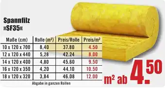 B1 Discount Baumarkt Spannfilz SF35 Angebot