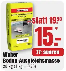 B1 Discount Baumarkt Weber Boden-Ausgleichsmasse Angebot