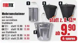 B1 Discount Baumarkt Mehrzweckeimer mit Deckel, aus verzinktem Stahlblech Angebot
