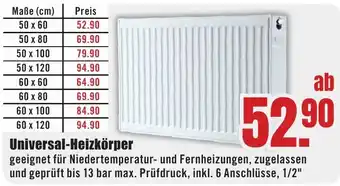 B1 Discount Baumarkt Universal-Heizkörper Angebot