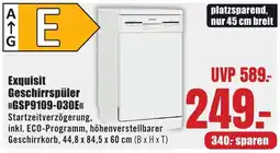 B1 Discount Baumarkt Exquisit Geschirrspüler »GSP9109-030E« Angebot