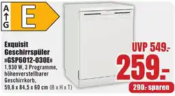 B1 Discount Baumarkt Exquisit Geschirrspüler Angebot