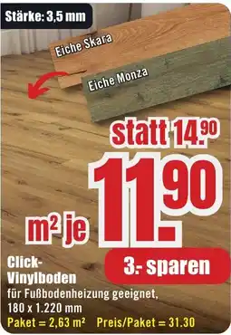 B1 Discount Baumarkt Click-Vinylboden Angebot