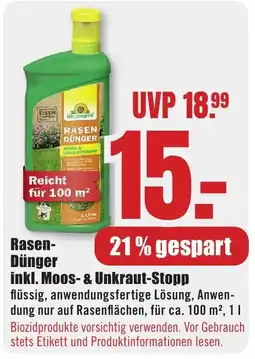 B1 Discount Baumarkt Rasendünger NEUDORFF Angebot