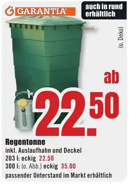 B1 Discount Baumarkt GARANTIA Regentonne Angebot