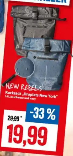 Stolz NEW REBELS Rucksack „Droplets New York“ Angebot