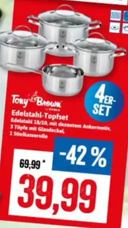 Stolz Tony Brown Edelstahl-Topfset Angebot