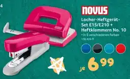 Selgros novus Locher-Heftgerät-Set E15/E210 + Heftklammern No. 10 Angebot