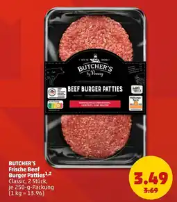 PENNY BUTCHER'S Frische Beef Burger Patties Classic Angebot