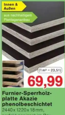 Jawoll Furnier-Sperrholzplatte Akazie phenolbeschichtet Angebot