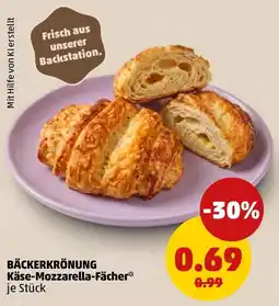 PENNY BÄCKERKRÖNUNG Käse-Mozzarella-Fächer* Angebot