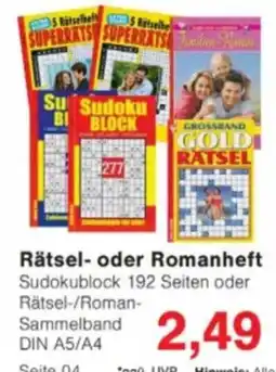 Jawoll Rätsel- oder Romanheft Angebot