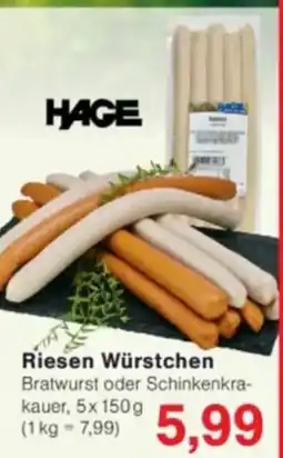 Jawoll HAGE Riesen Würstchen Angebot