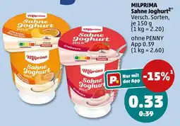 PENNY Milprima Sahne Joghurt Angebot