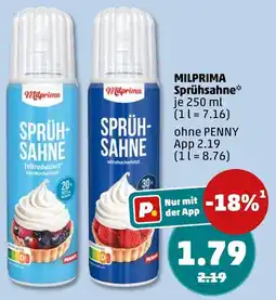 PENNY Milprima Sprühsahne Angebot