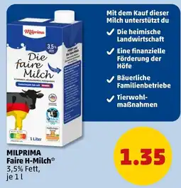 PENNY Milprima Faire H-Milch Angebot