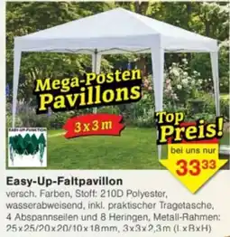 Jawoll Mega-Posten Pavillons Easy-Up-Faltpavillon Angebot