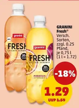 PENNY granini Fresh LEICHTE SCHORLE Angebot