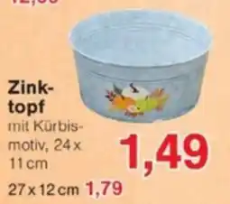 Jawoll Zinktopf mit Kürbismotiv Angebot